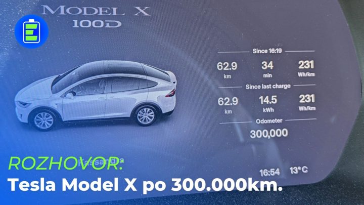 Rozhovor: Elektromobil Tesla Model X po 300.000km. Poruchy, batéria, čísla a fakty.