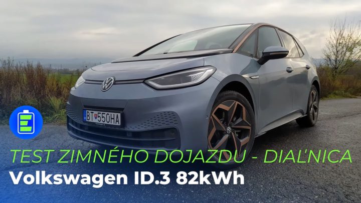 TEST zimného dojazdu na diaľnici: Elektromobil Volkswagen ID.3 82kWh. Výborné auto pre „obchoďákov“.