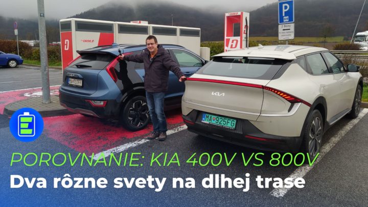 TEST: Porovnanie 2x elektromobil KIA. 400V Niro vs 800V EV6 na dlhej trase.