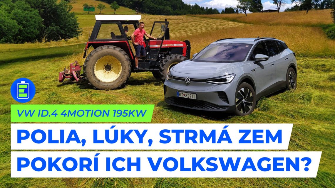 Volkswagen ID.4 4MOTION 195kW. Ťahanie karavanu, rekuperácia, nabíjanie, ľahký offroad test.